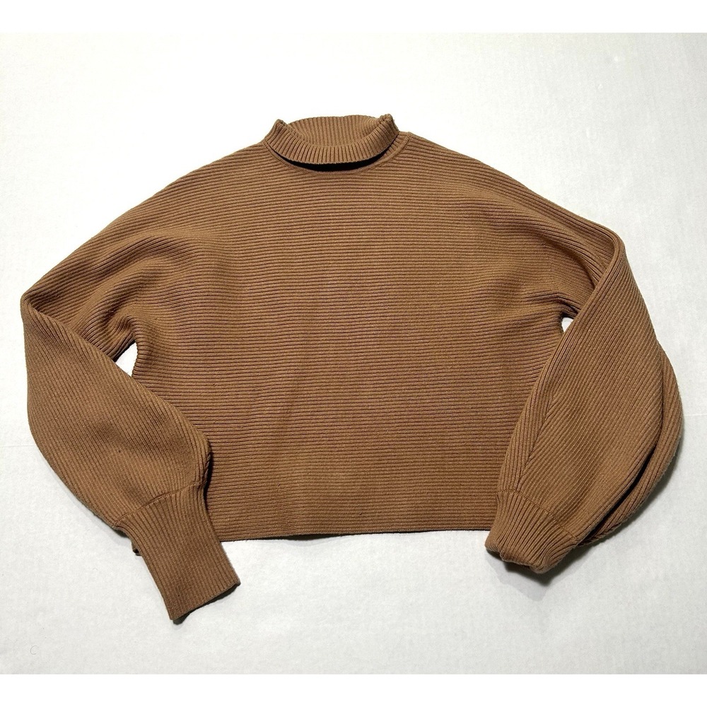 Zara Brown Turtleneck Long Sleeve Sweater Women's Size Medium